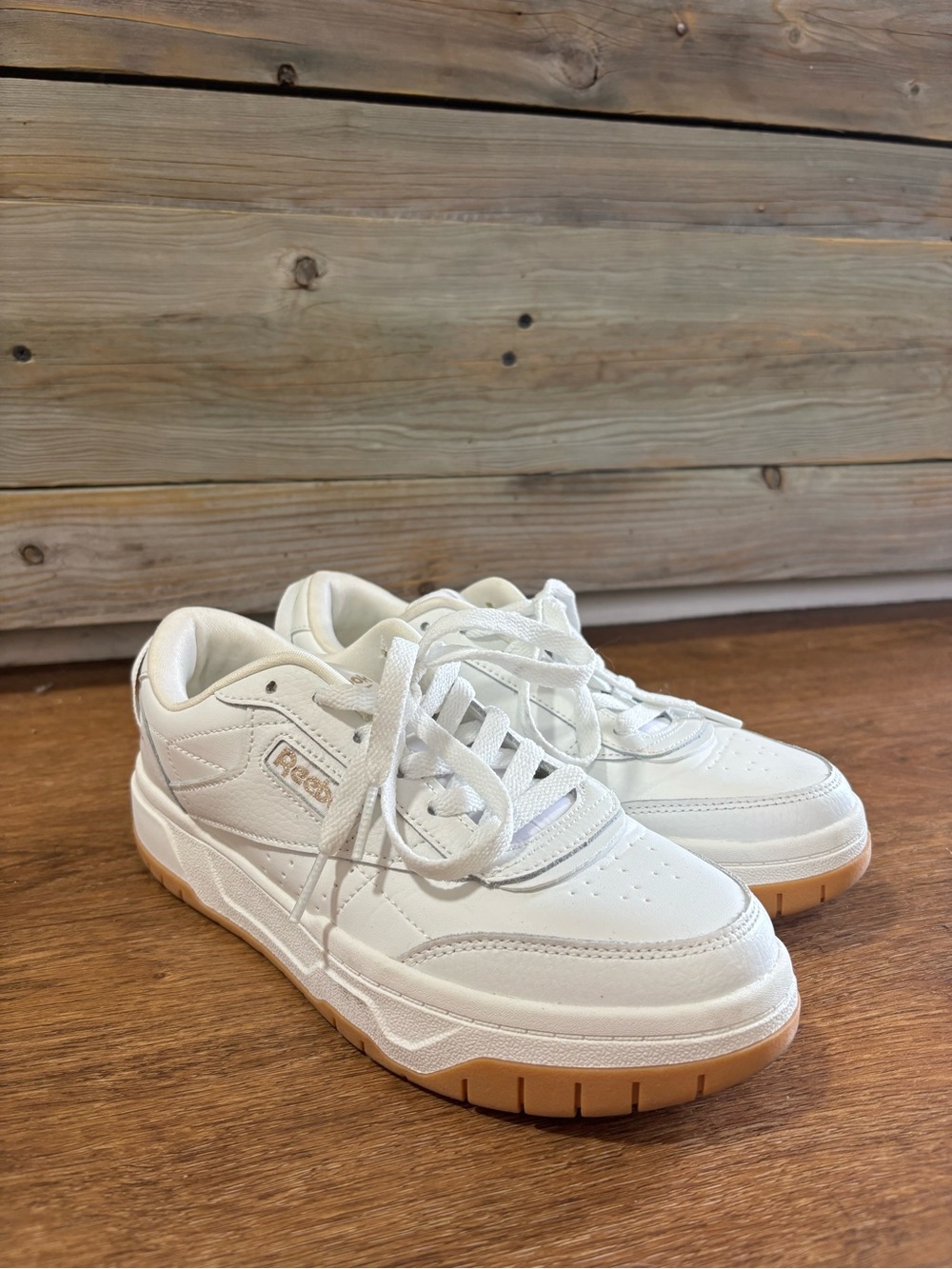 Reebok Club C Extra White Gum Platform Sneakers Women’s Size 7
